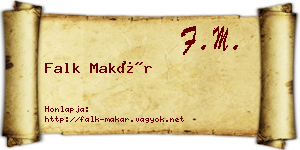Falk Makár névjegykártya